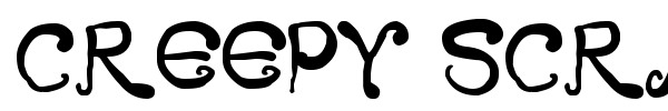 Creepy Scrawly font preview